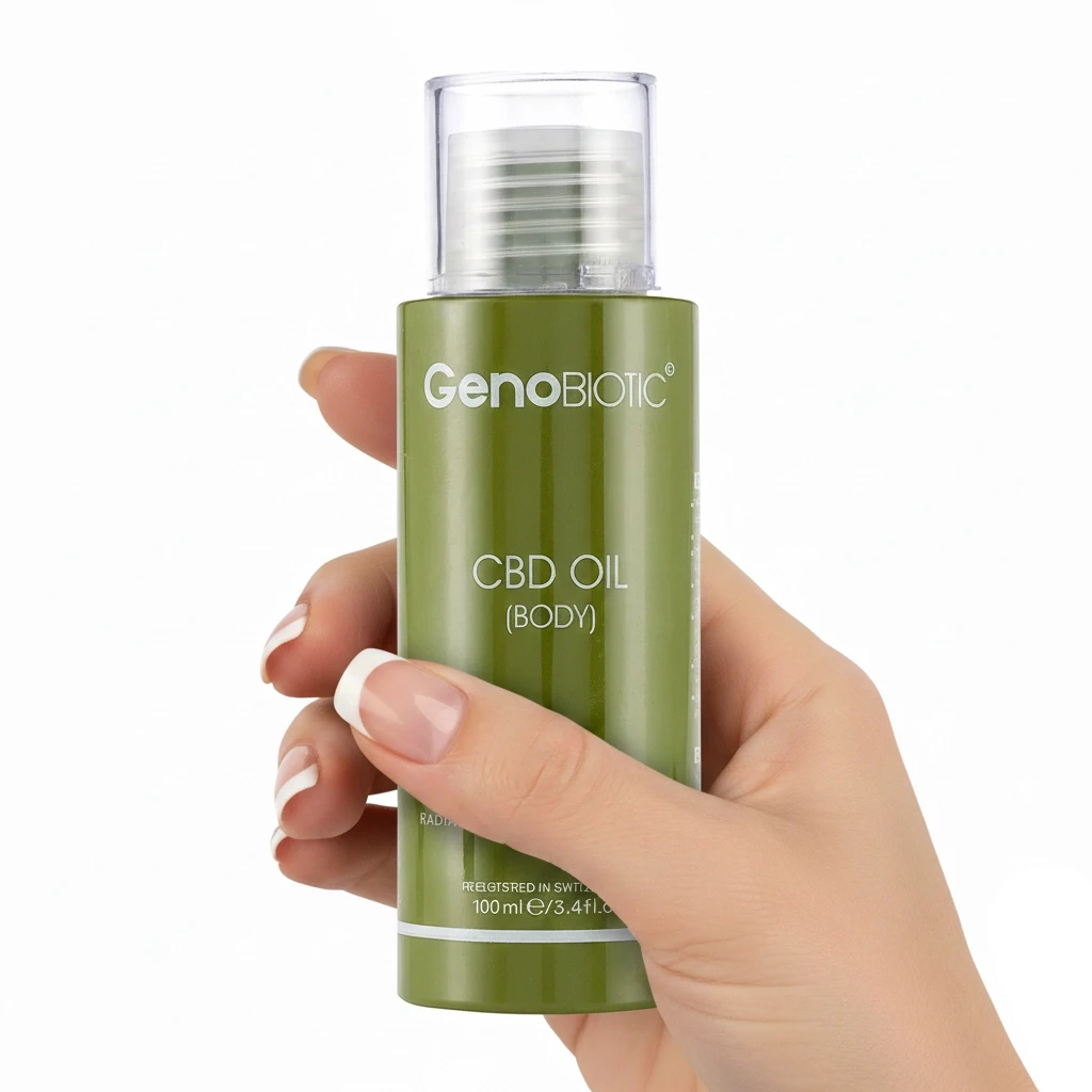 روغن رطوبت رسان بدن CBD ژنوبایوتیک 100 میلی‌لیتر